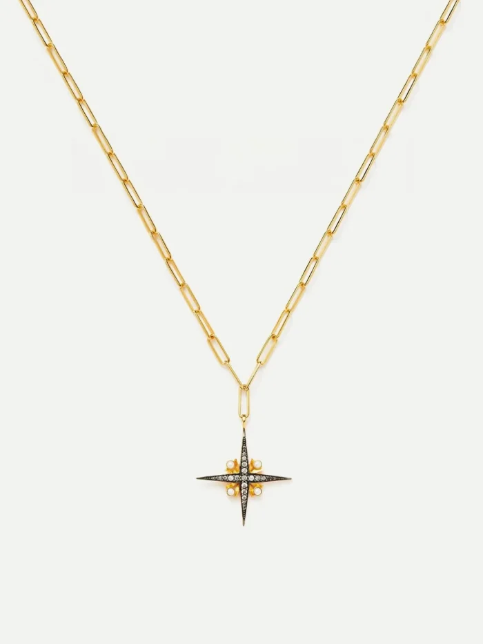 The Etoile — Pear Cut Pearl Necklace