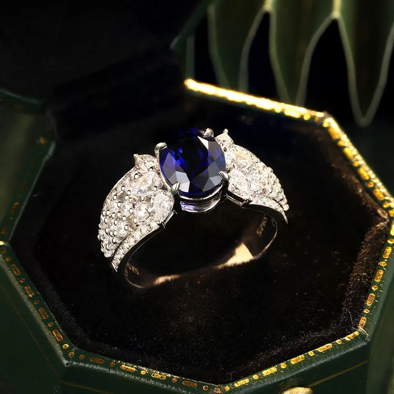 The Vivienne — Oval Cut Sapphire Ring - Image 2